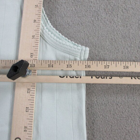 SKIMS Drop Needle Cropped Tank Top Womens Large Frost Blue Pointelle Crewneck - Picture 8 of 10